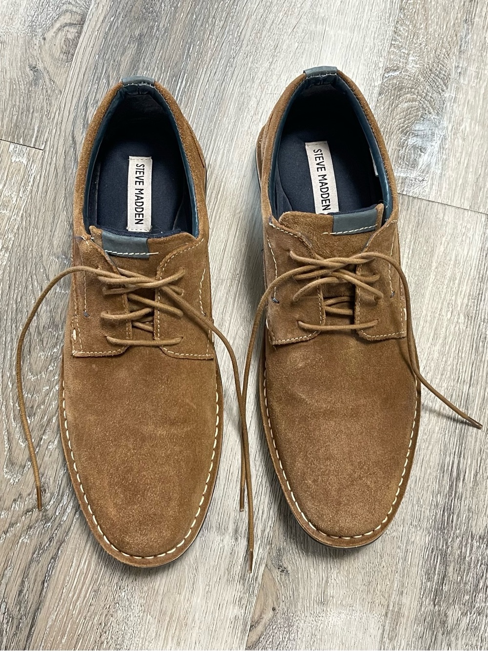 Steve Madden Men's Tan Suede Lace-Up Shoes